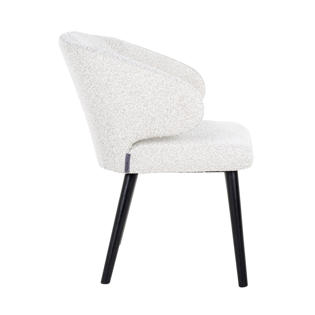 Indigo white bouclé chair