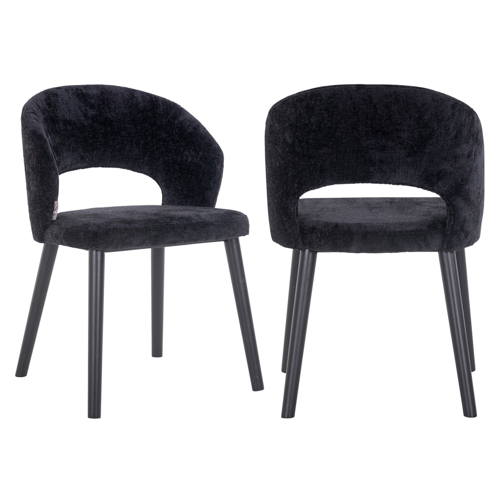 Savoy chair black chenille