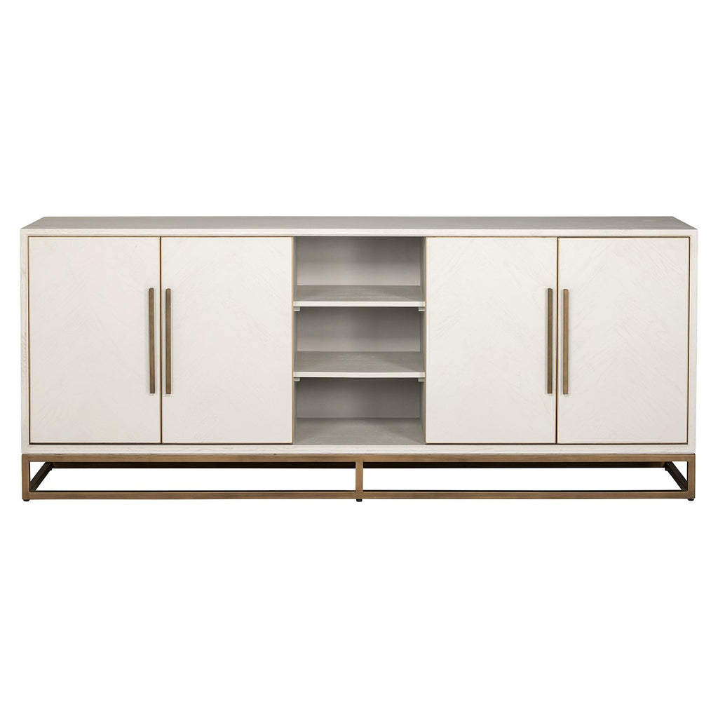 Dressoir Whitebone brass 4-deuren