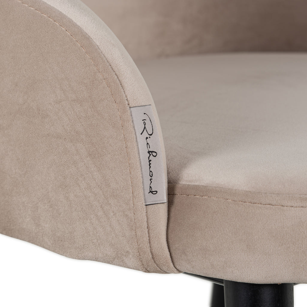 Chaise Twiggy en velours kaki