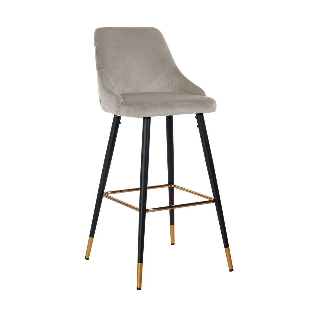 Bar stool Imani khaki velvet