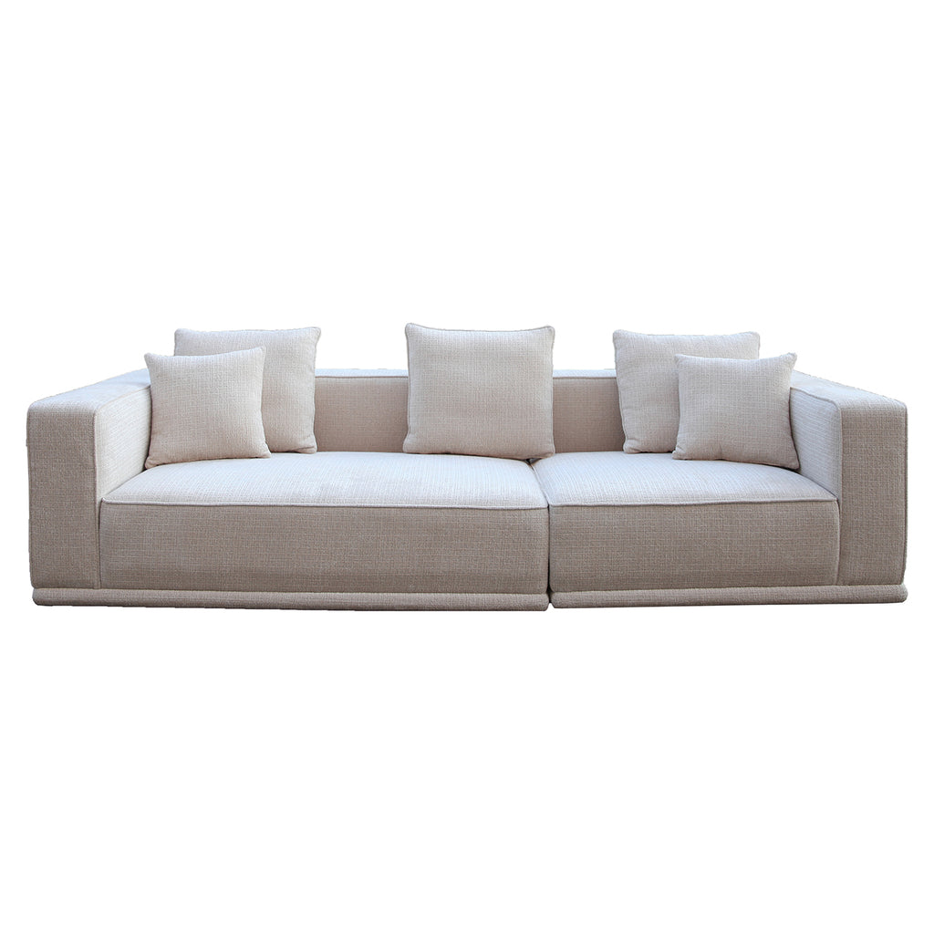 Sofa Lusso 3-zits beige chenille