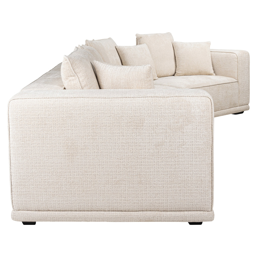 Sofa Lusso 4-zits beige chenille