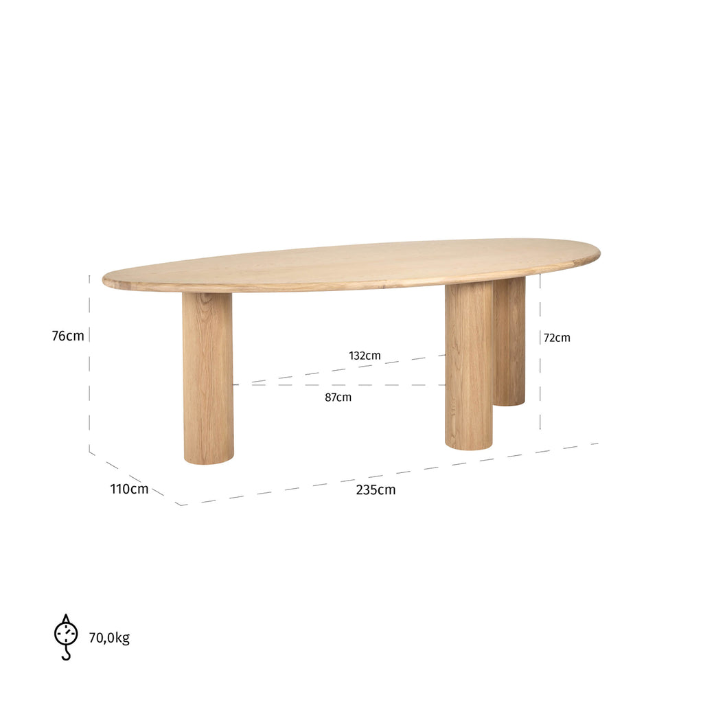 Eettafel Oakley 235