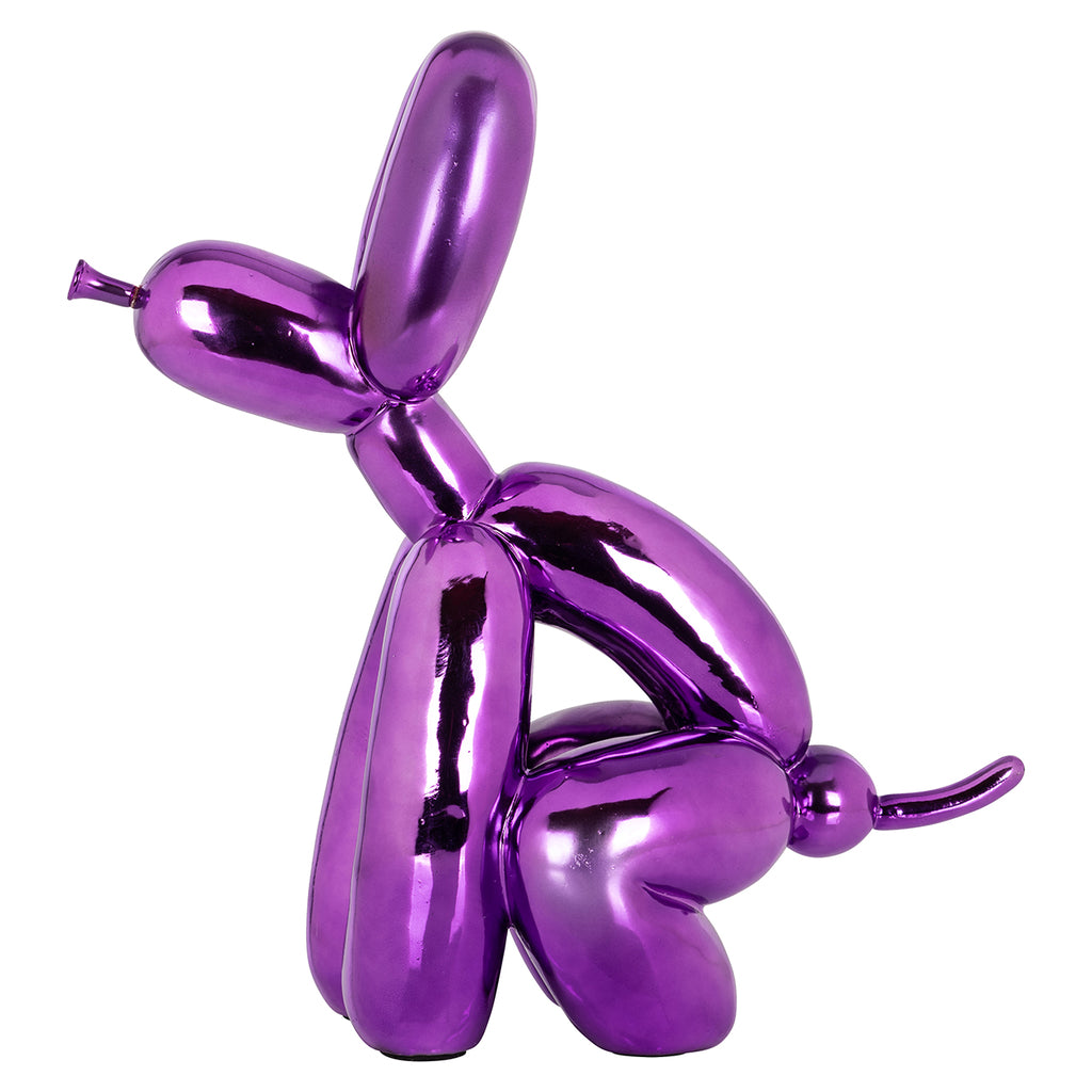 Objet déco chien violet