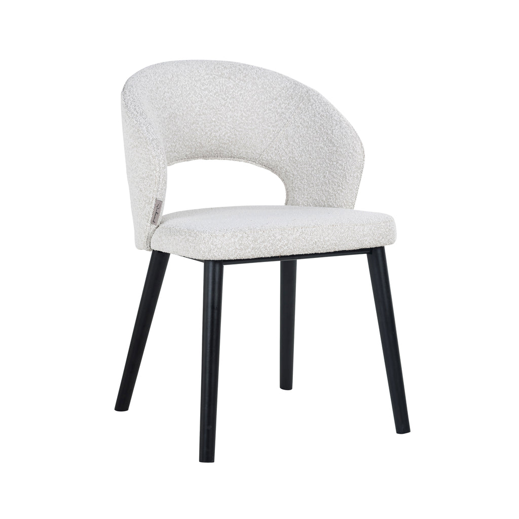 Chaise Savoy blanc bouclé