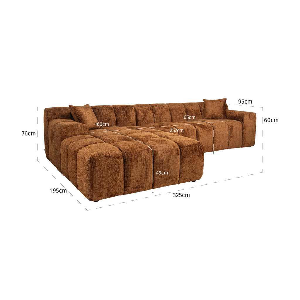 Sofa Cube 3-zits + lounge links