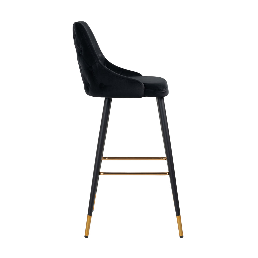 Bar stool Imani black velvet