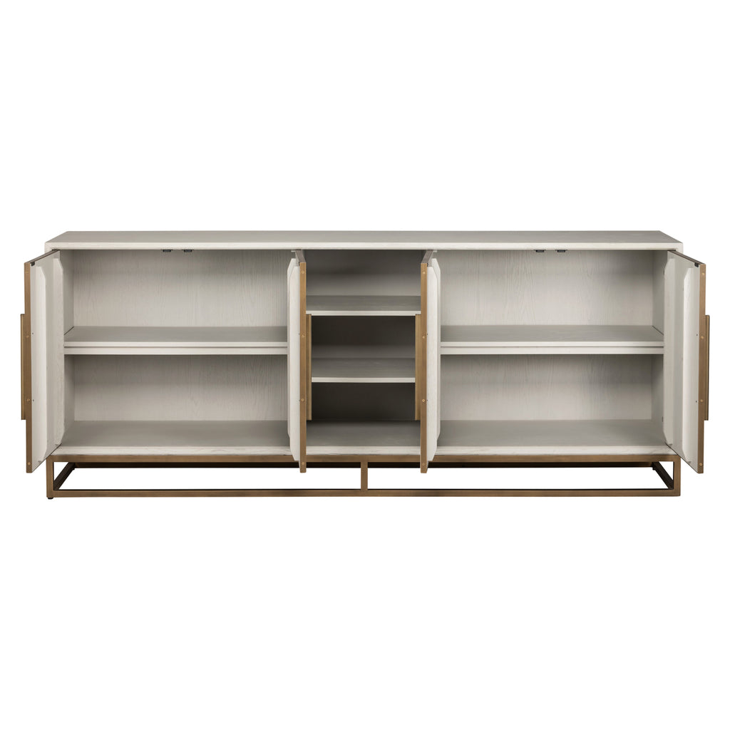 Dressoir Whitebone brass 4-deuren