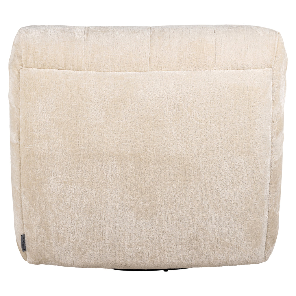 Draaifauteuil Rosy white chenille