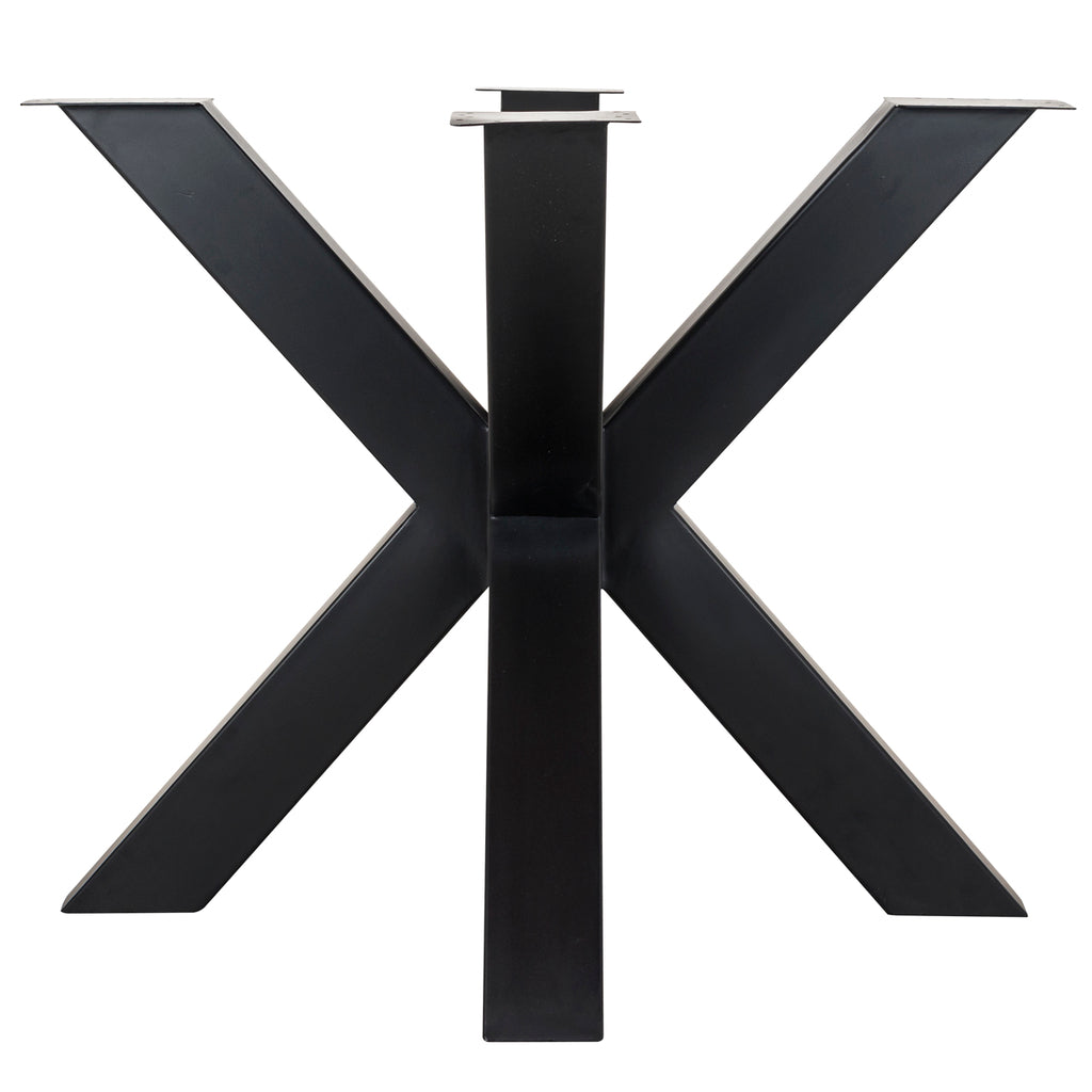 Dining table leg X-leg Bodhi black