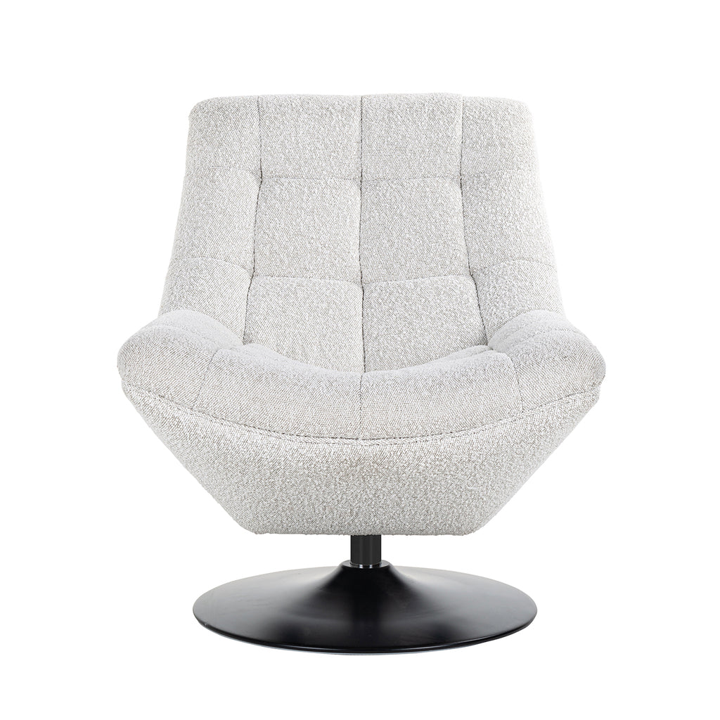 Draaifauteuil  Richelle White Bouclé fire retardant