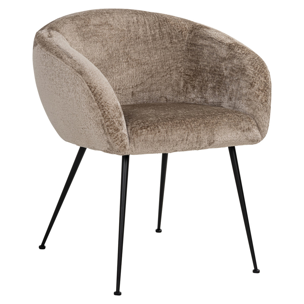 Fauteuil Ruby taupe chenille