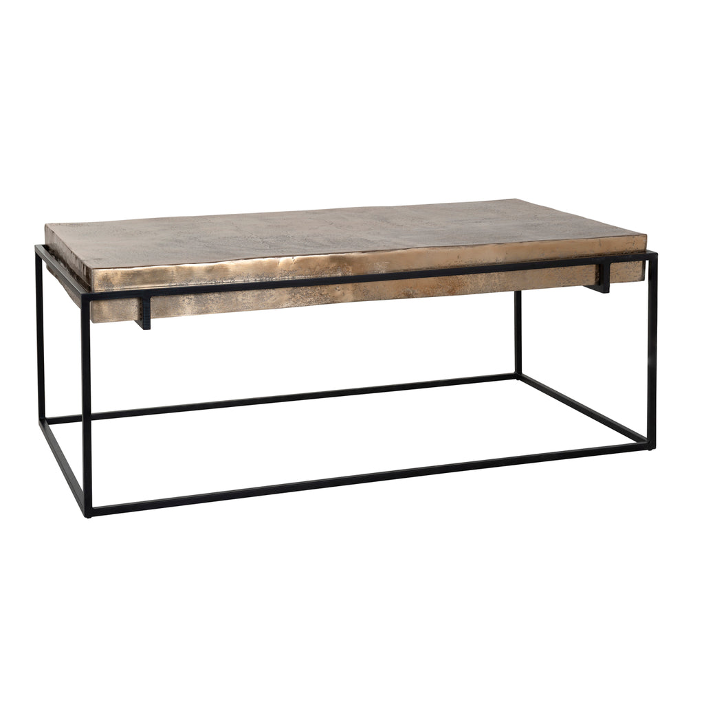 Calloway champagne gold coffee table