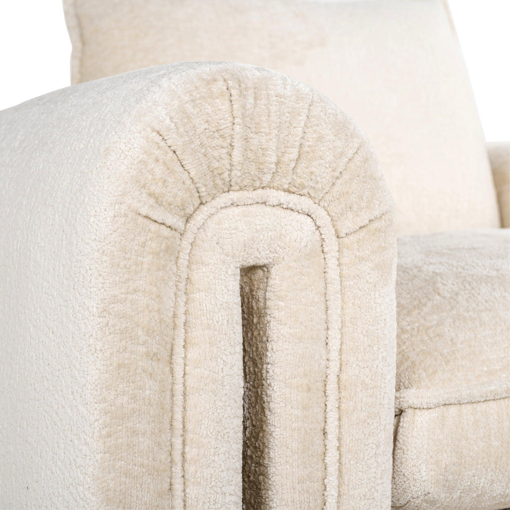 Fauteuil Sandro white chenille