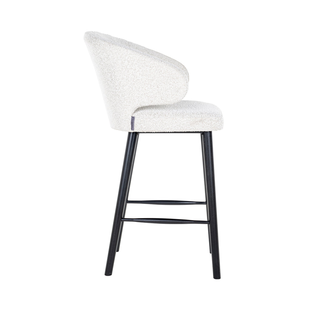 Indigo white bouclé bar stool