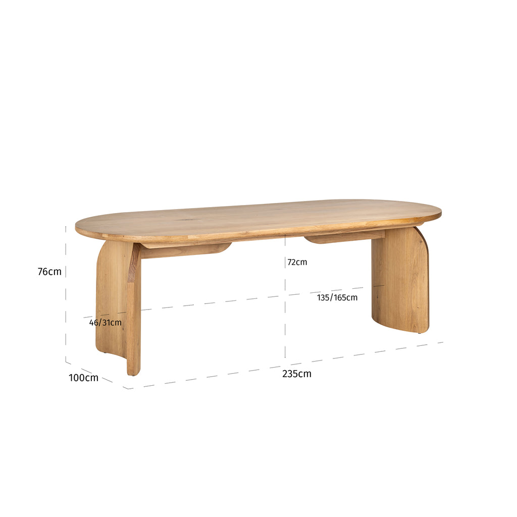 Eettafel Fairmont natural 235