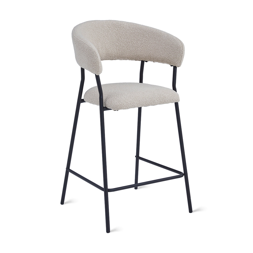 Ava Bar Stool - Bouclé Taupe