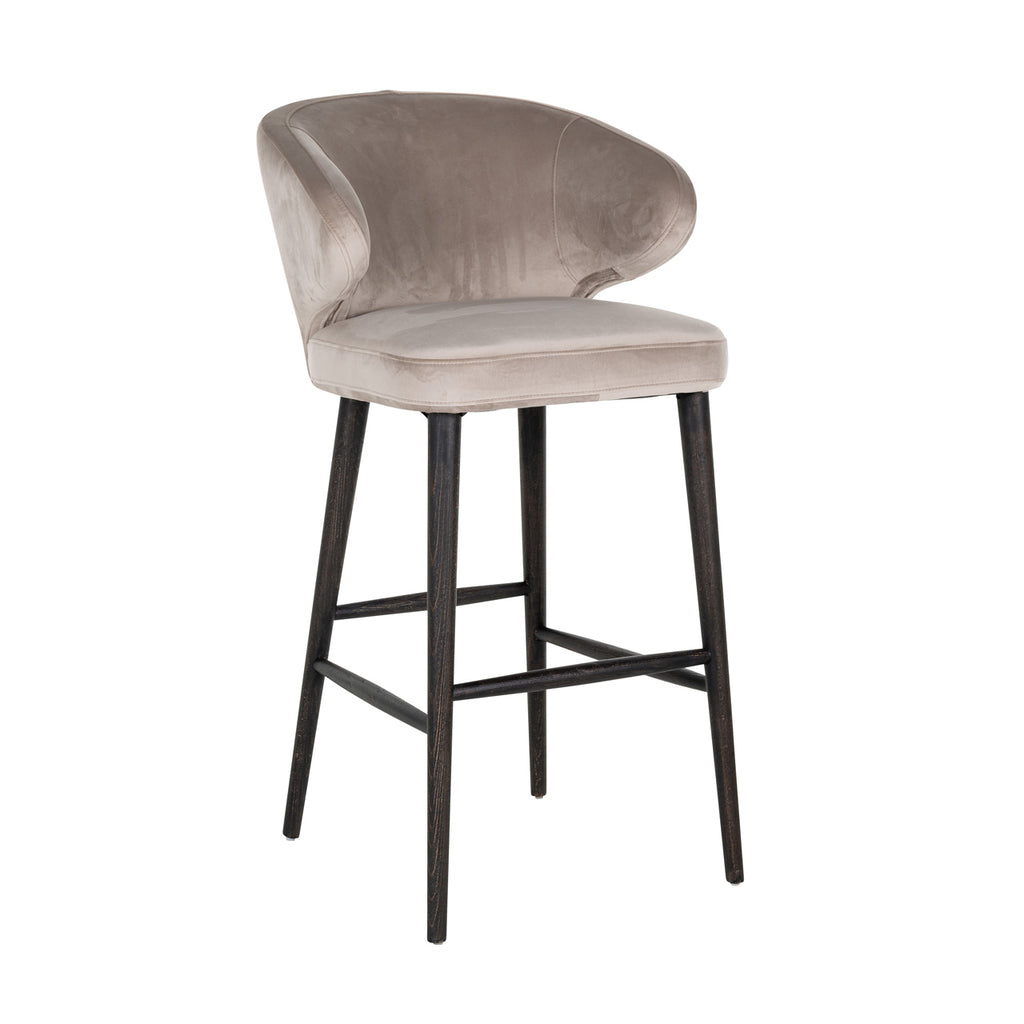 Barstool Indigo en velours khaki