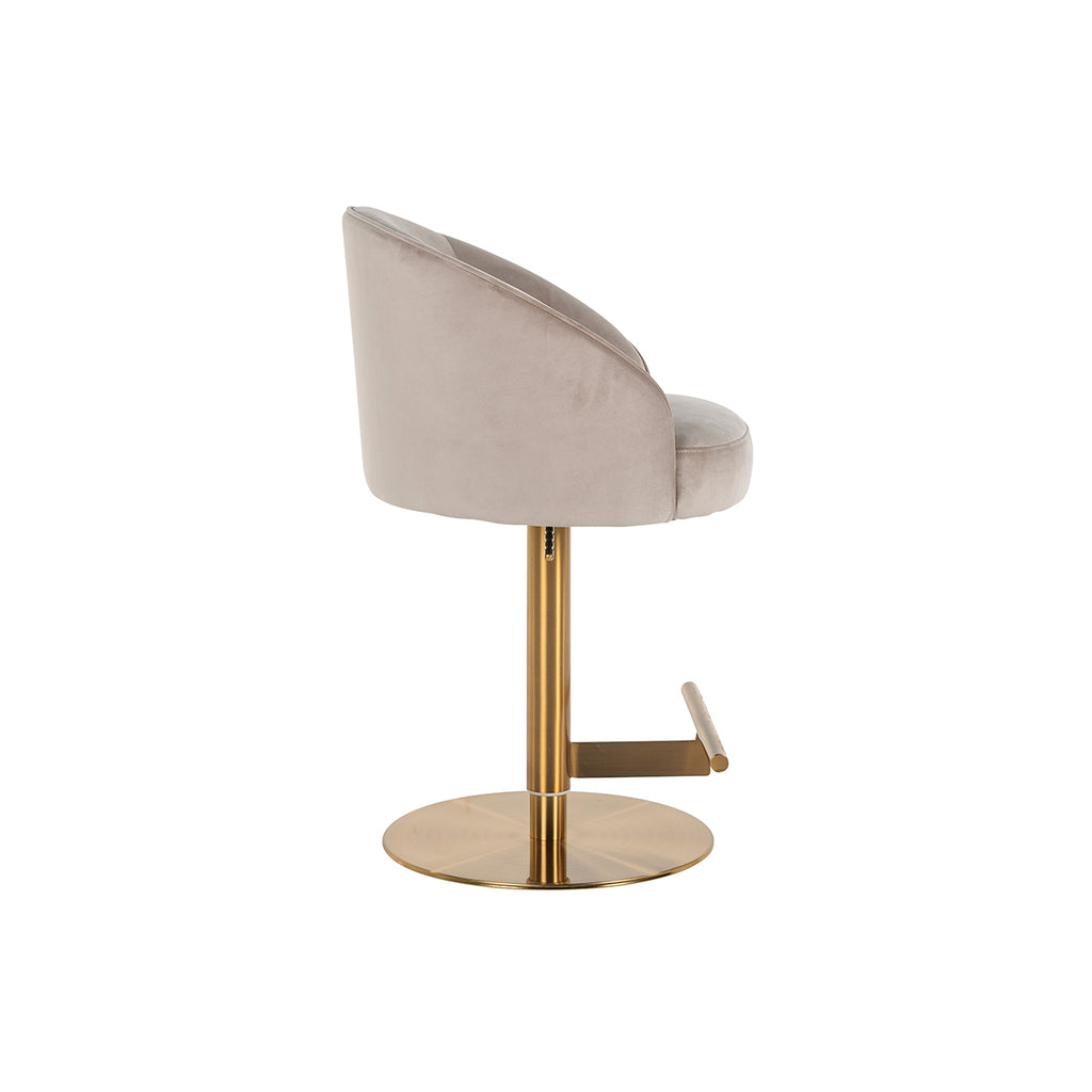 Bar chair Zabi swivel khaki velvet (Quartz Khaki 903)