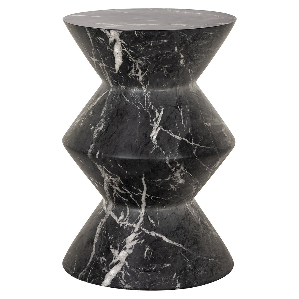 Table d'appoint Bosco imitation marbre noir (Noir)