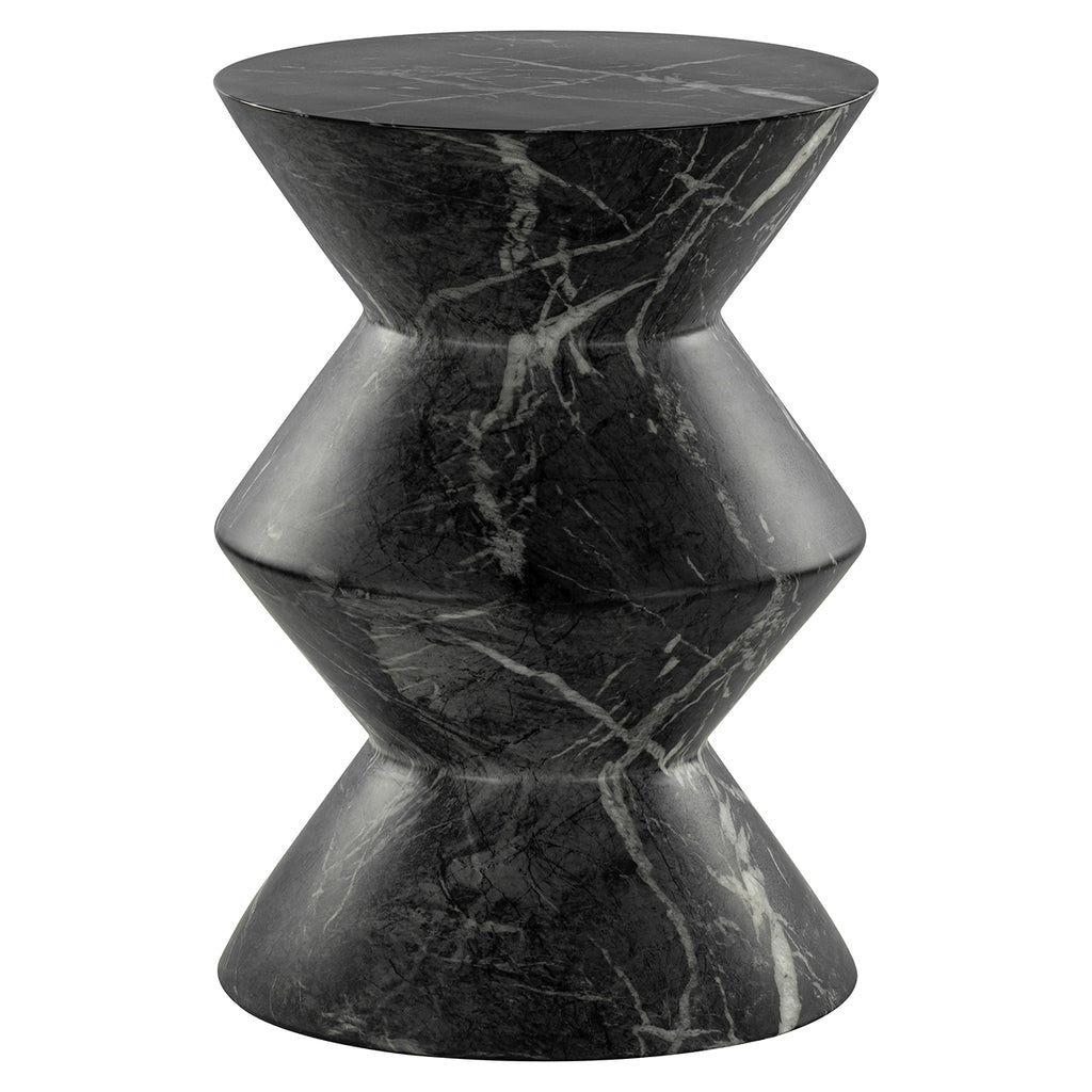 Table d'appoint Bosco imitation marbre noir (Noir)