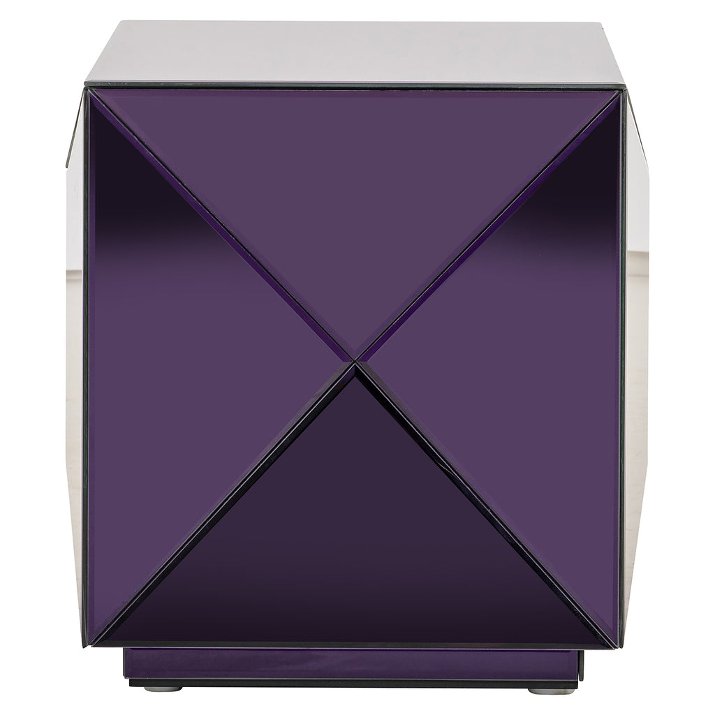 Shifra side table mirror purple ()