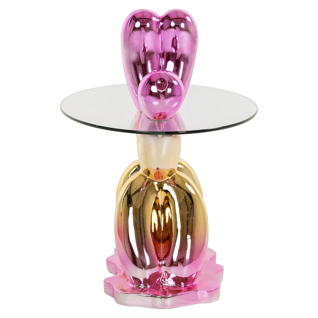 Table d'appoint Usha avec verre (Rose)