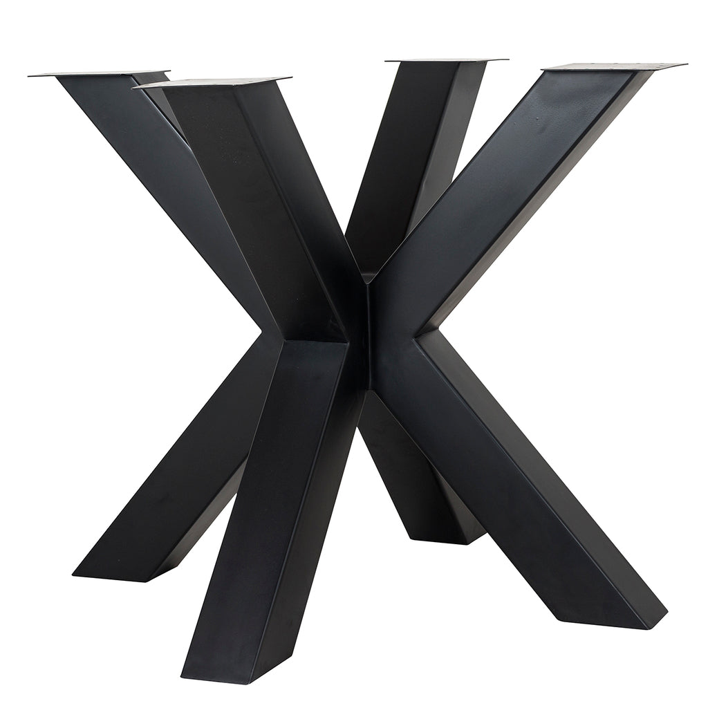 Dining table leg X-leg Bodhi black