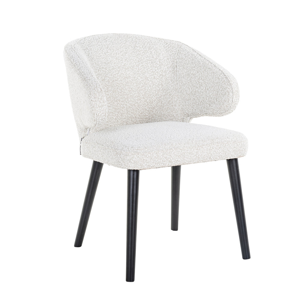 Indigo white bouclé chair