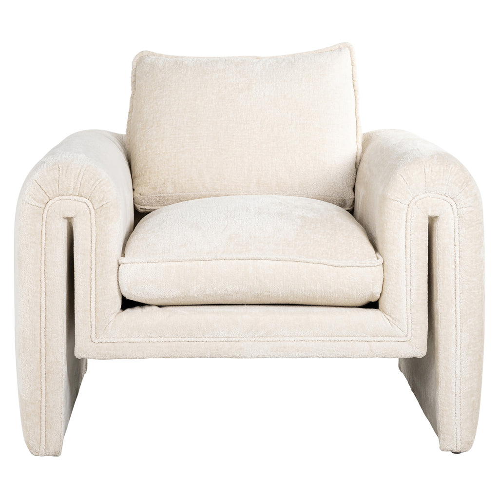 Fauteuil Sandro white chenille