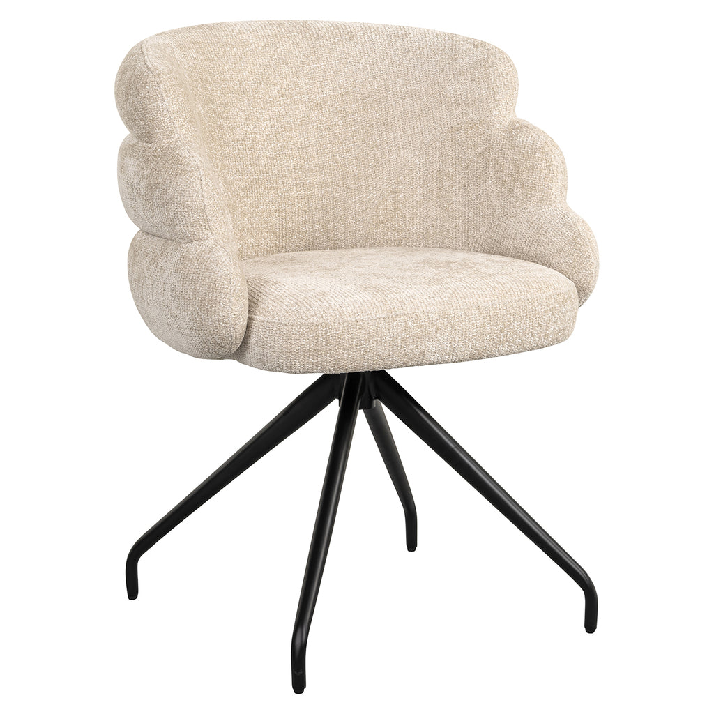 Draaifauteuil Kayla crème licorne (Licorne 11 crème)