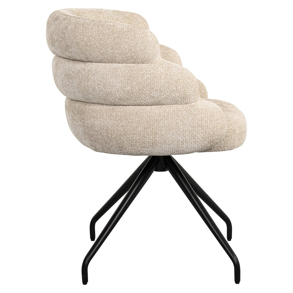 Draaifauteuil Kayla crème licorne (Licorne 11 crème)