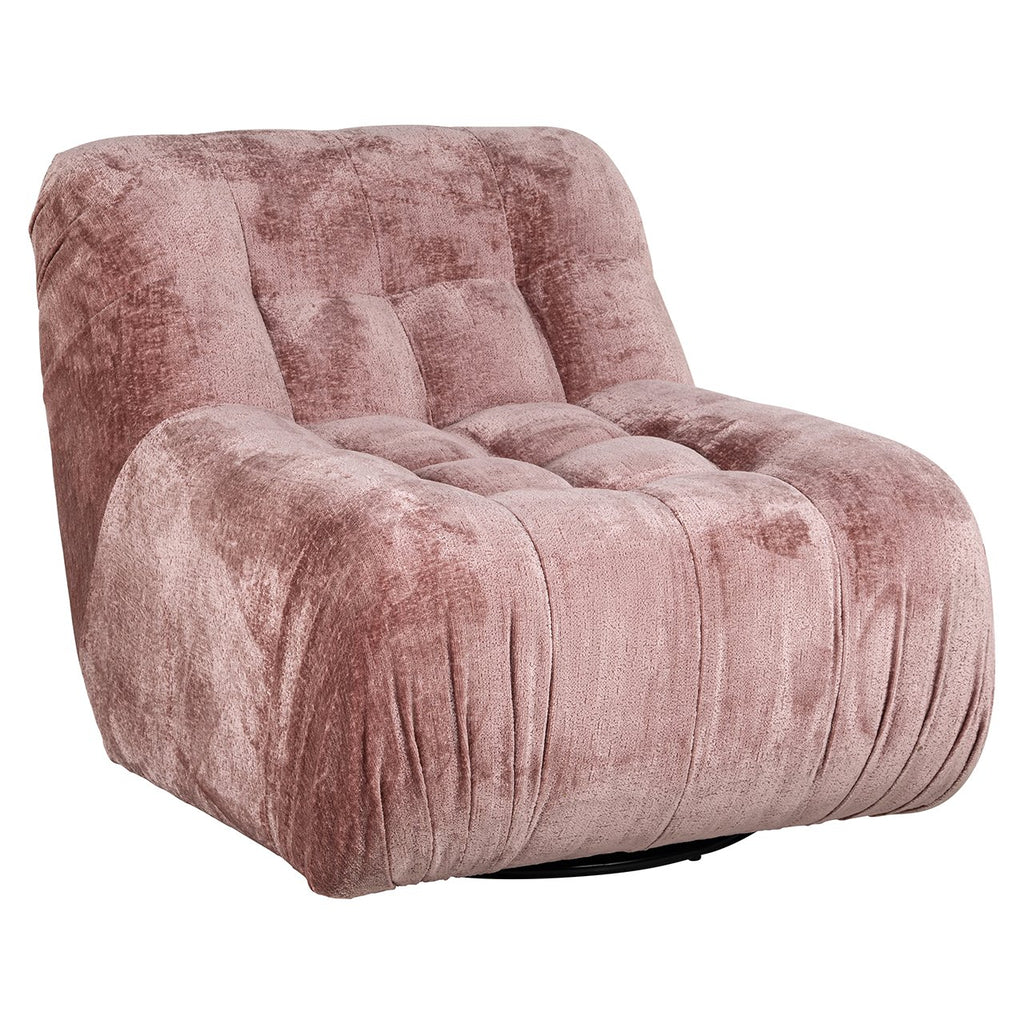 Draaifauteuil Rosy rose chenille