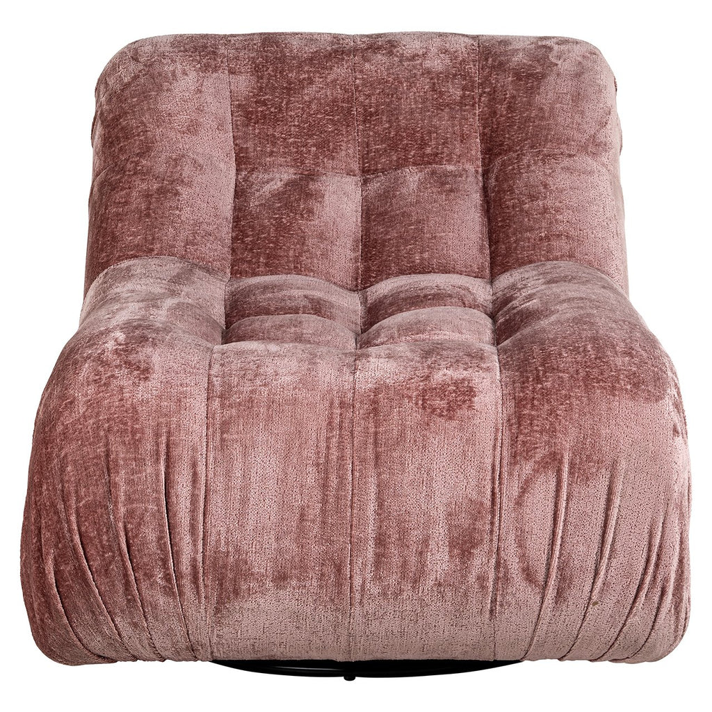 Draaifauteuil Rosy rose chenille