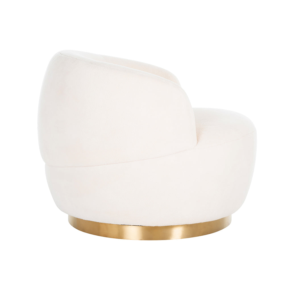 Draaifauteuil Teddy white furry