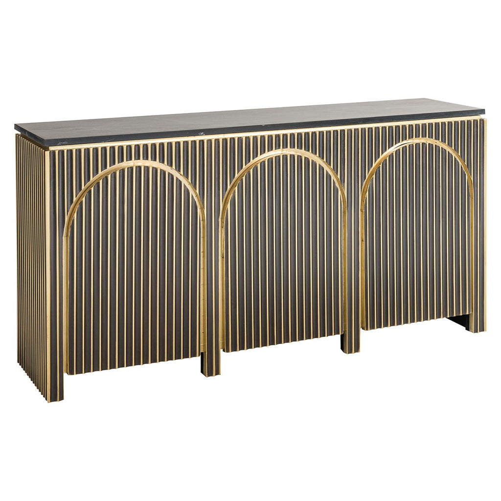 Dressoir Les Arcs 3-deurs (Gebürstetes Gold)