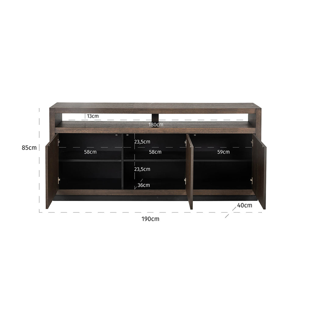 Oakura Sideboard 3-doors (Brown)