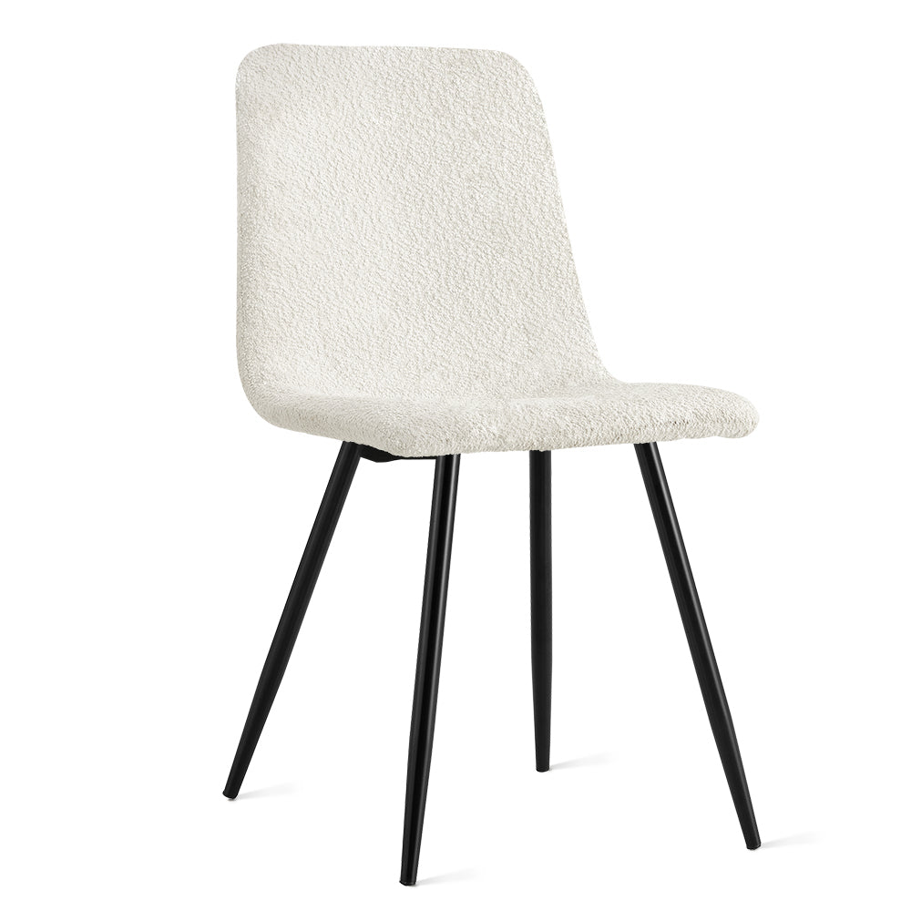 Dining chair Brasilia Bouclé Ivory