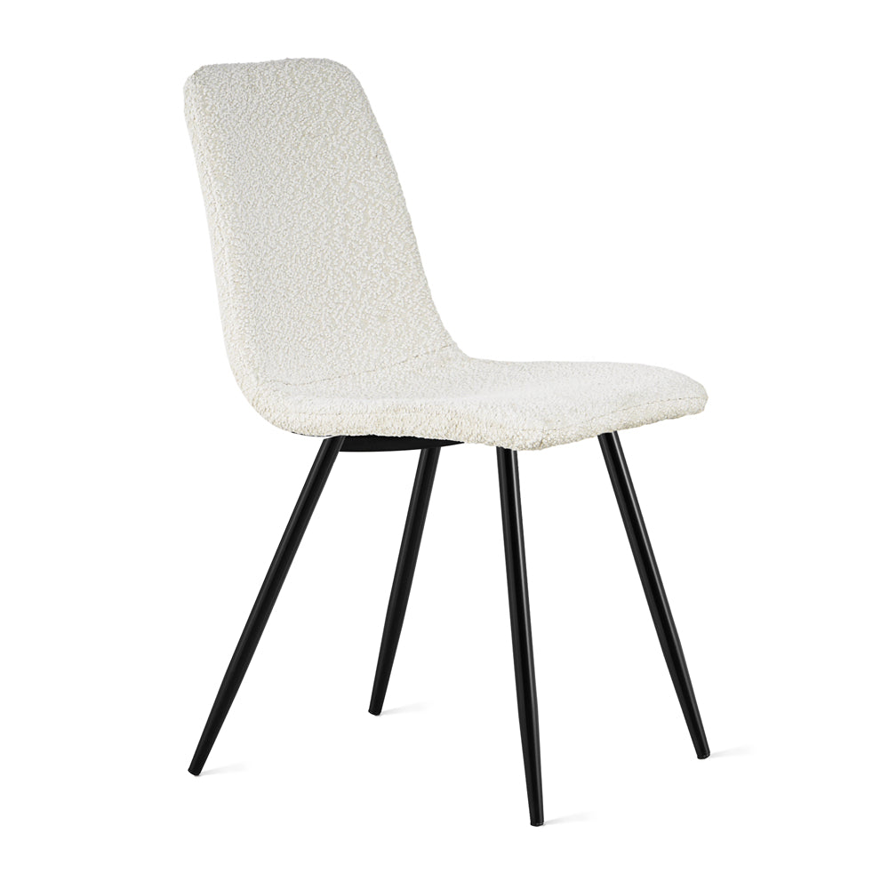 Dining chair Brasilia Bouclé Ivory