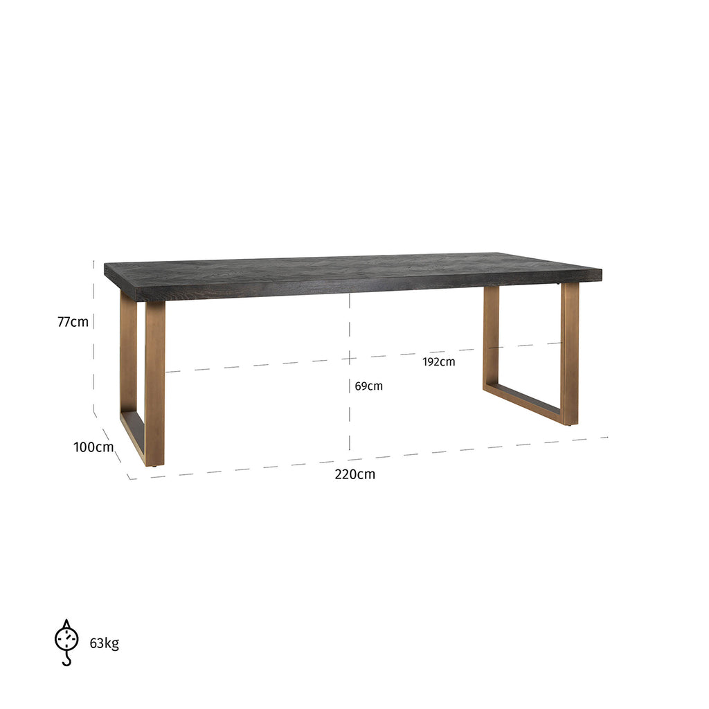 Table à manger Blackbone en laiton 220