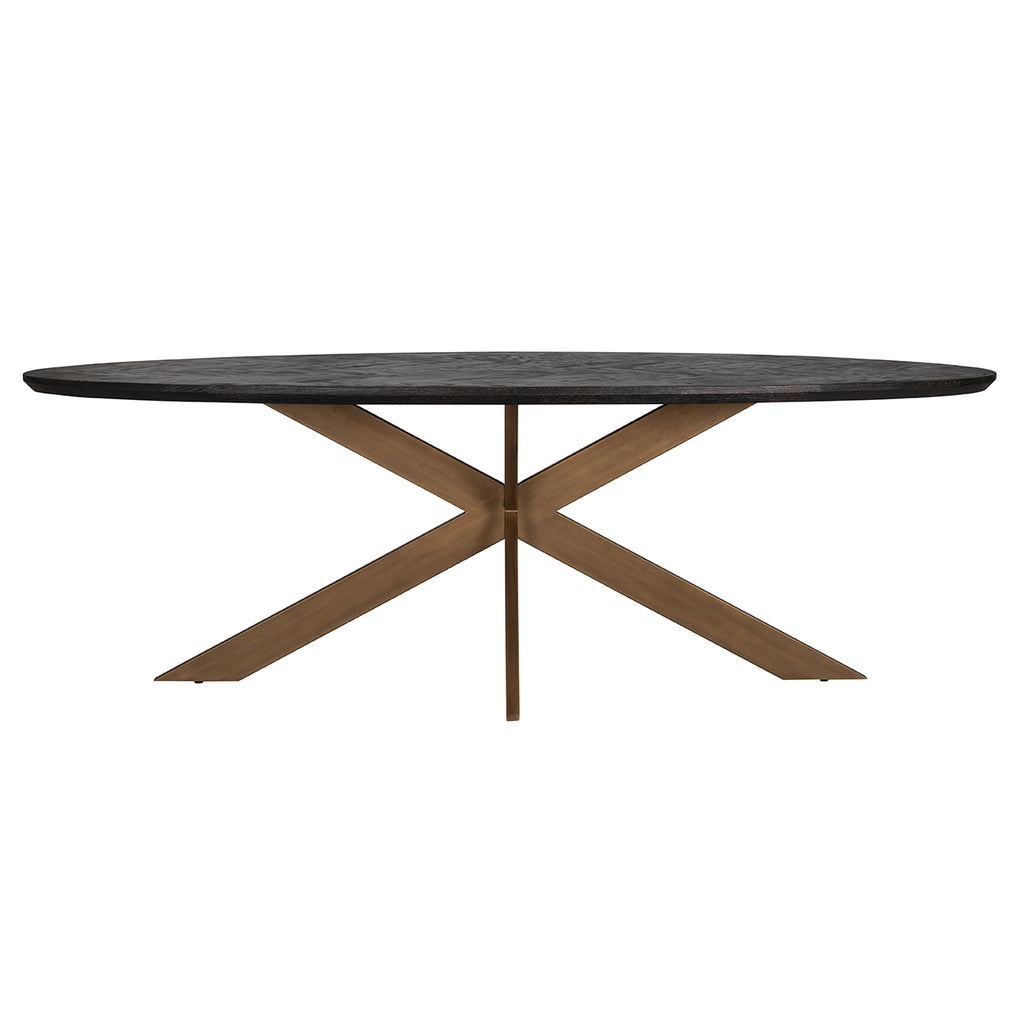 Eettafel Blackbone brass ovaal 230