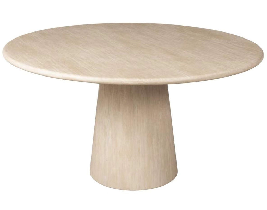 Eettafel Fictus 140Ø faux travertin (Beige)