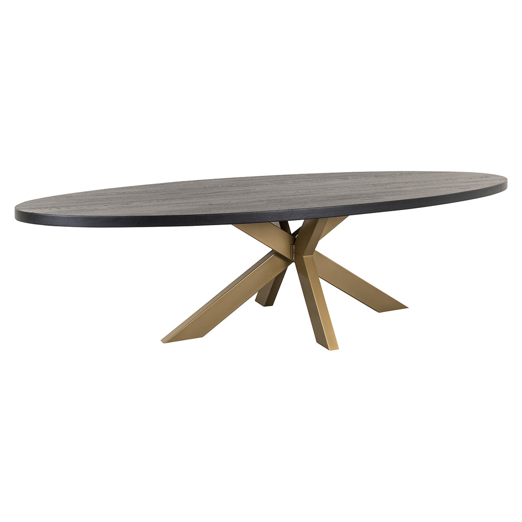 Dining table Watson 235 incl. spider leg gold (Black)