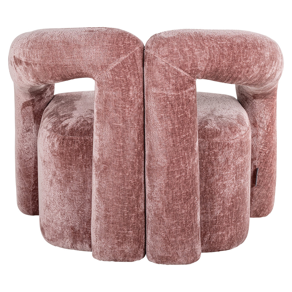 Fauteuil Dana rose chenille (Bergen 705 rose chenille)