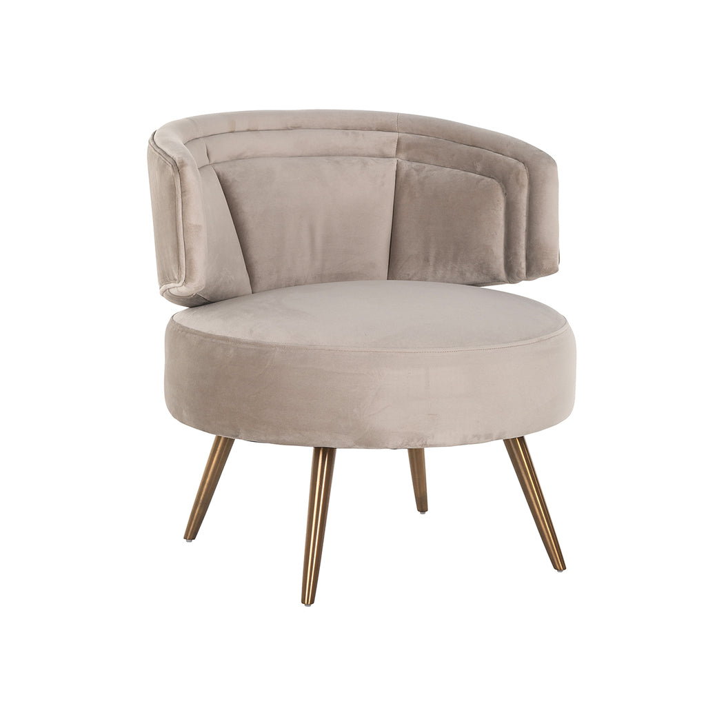 Fauteuil Hazel Khaki Samt feuerhemmend (FR-Quartz 903 Khaki)