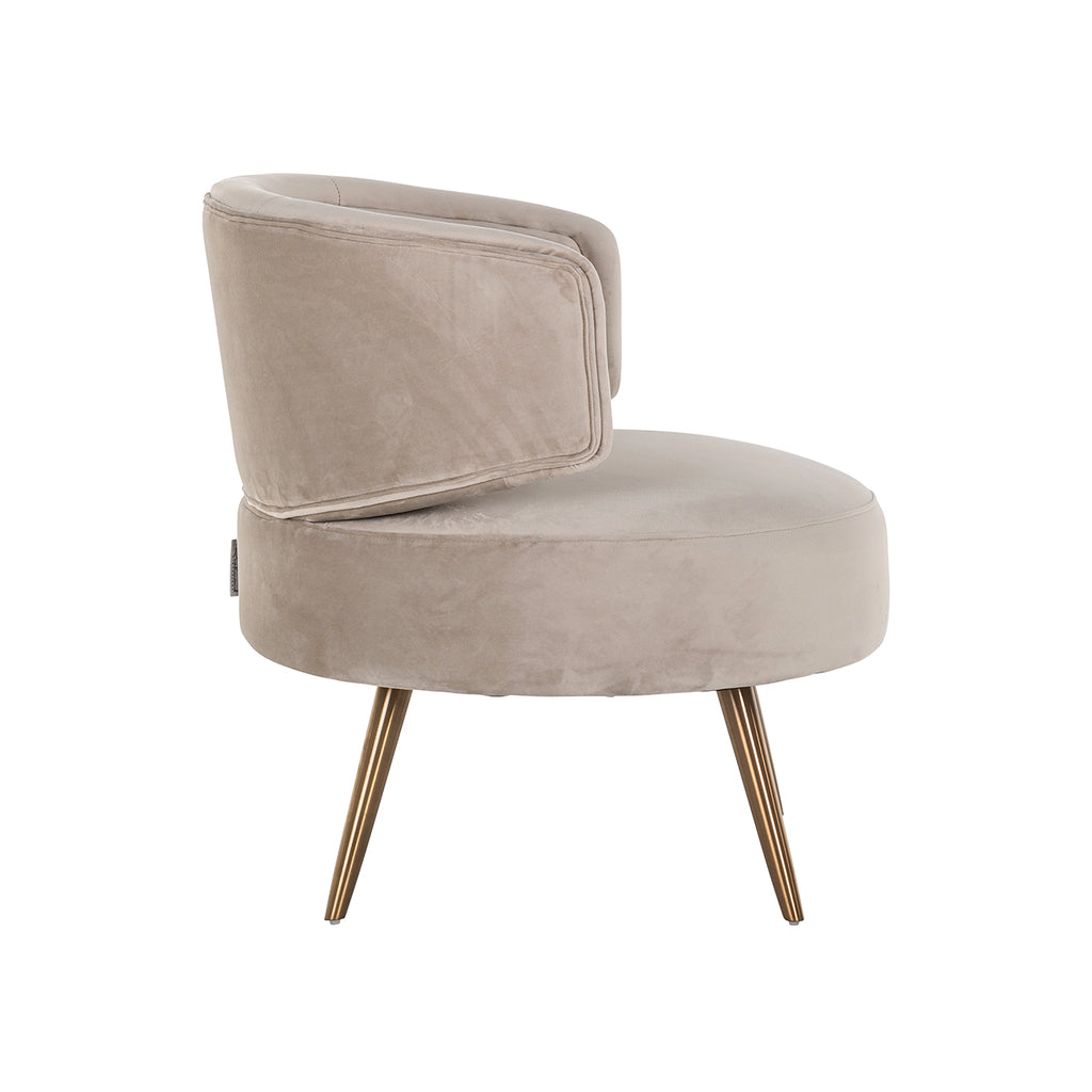 Fauteuil Hazel Khaki Samt feuerhemmend (FR-Quartz 903 Khaki)