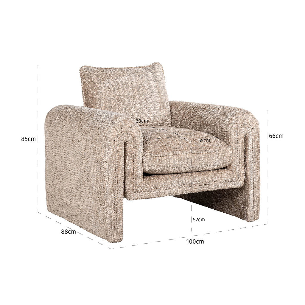 Fauteuil Sandro beige