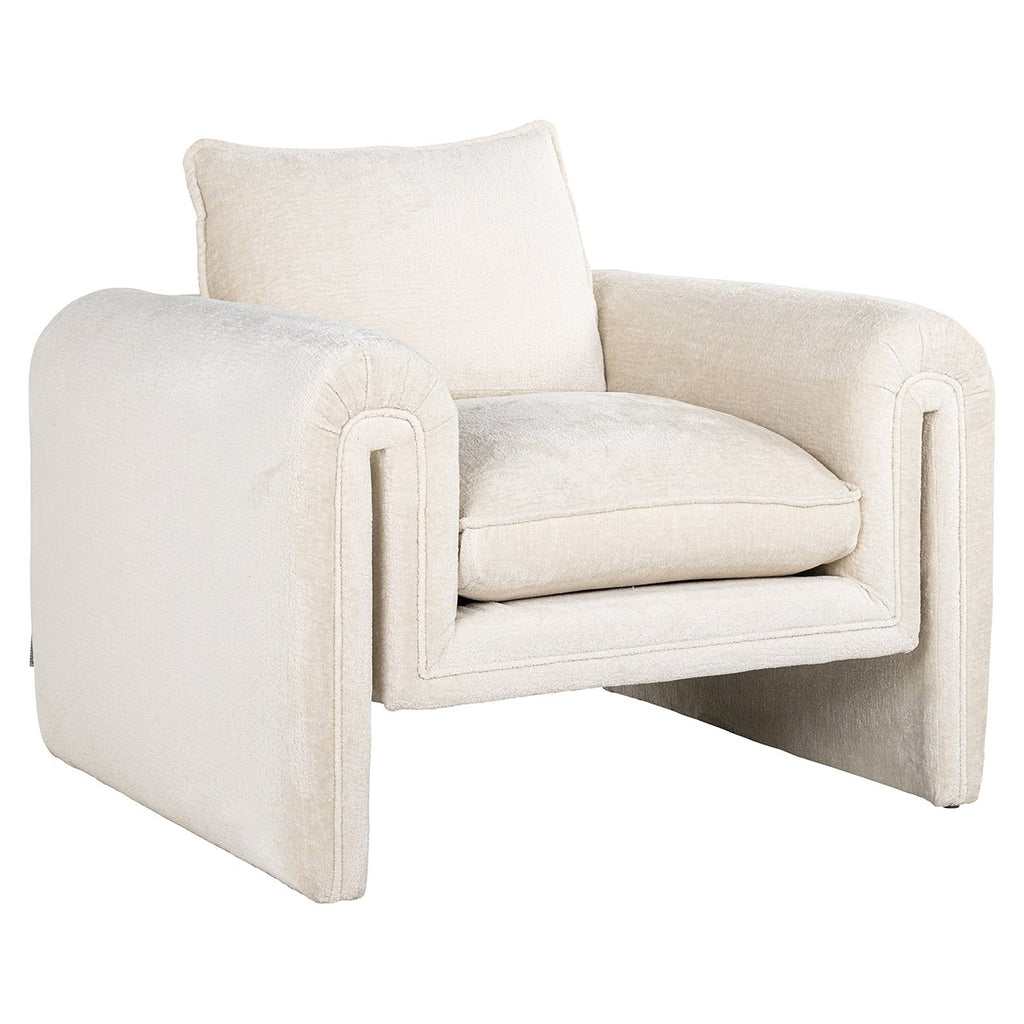 Fauteuil Sandro white chenille