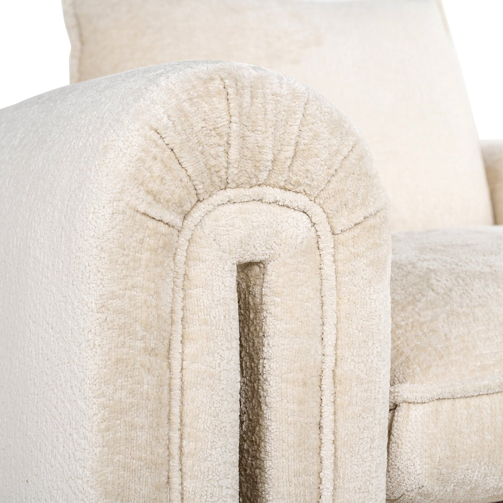 Fauteuil Sandro white chenille